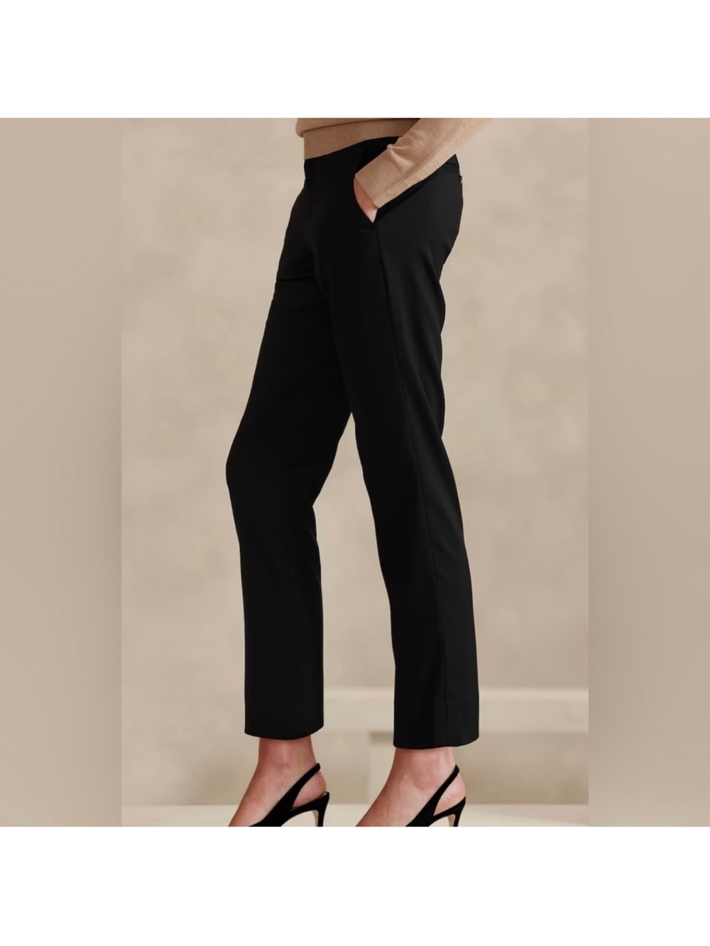 Banana Republic Black Straight-Leg Women's Pants